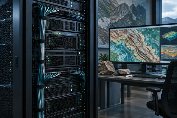 Server equipment supporting a geological database