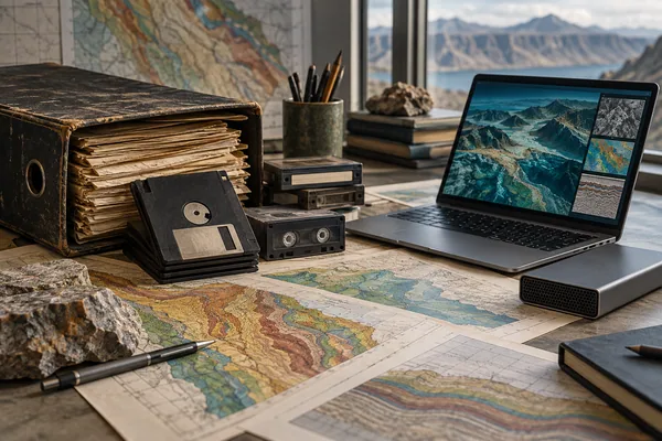 Archive records beside modern data storage